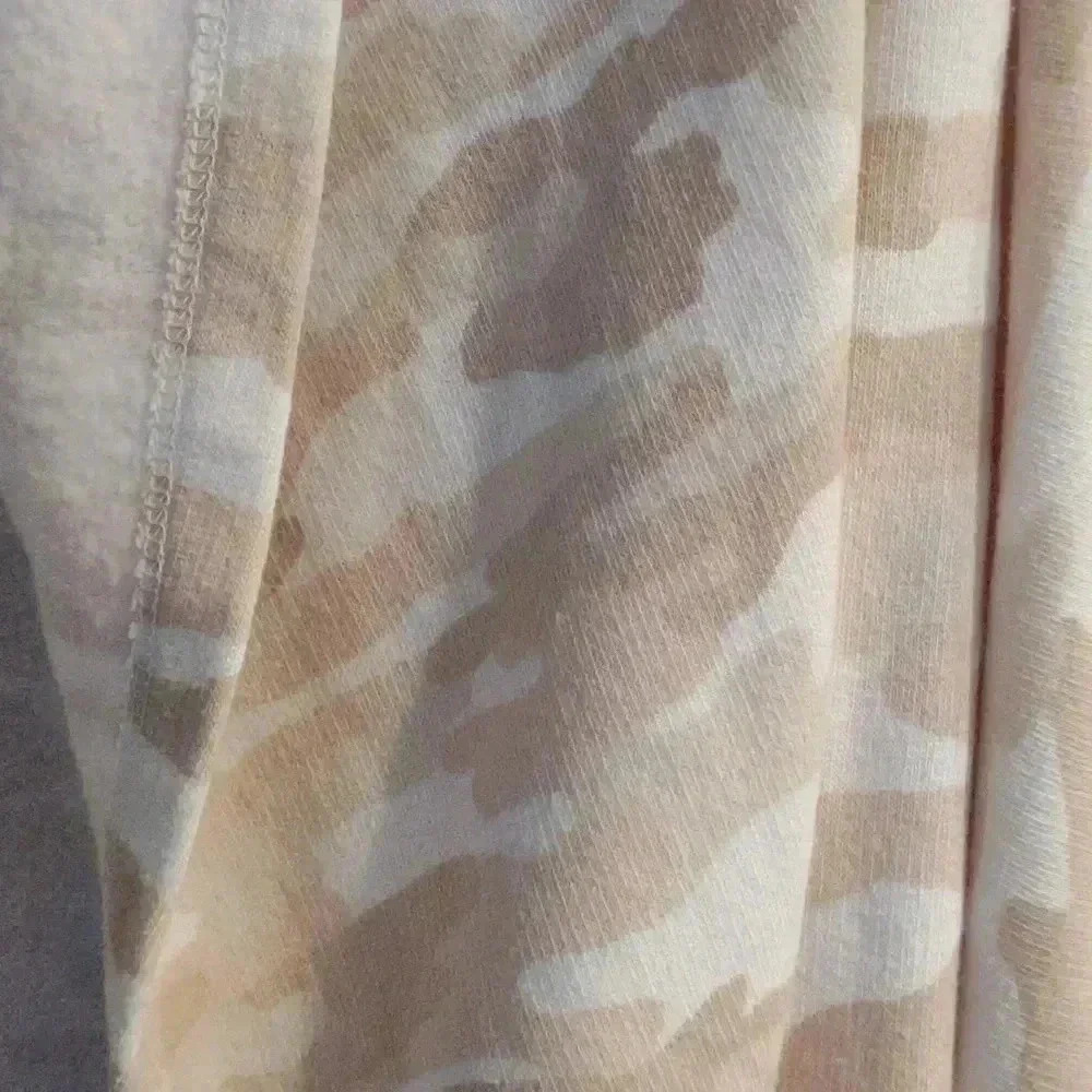 Lucky Brand‎ women's large light tan cream camo open front cardigan - Picture 2 of 4